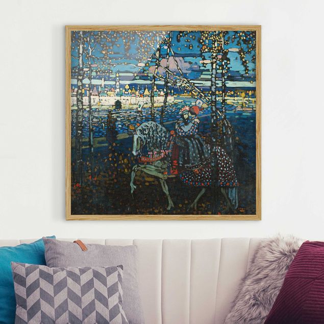 Kunstdrucke mit Rahmen Wassily Kandinsky - Reitendes Paar