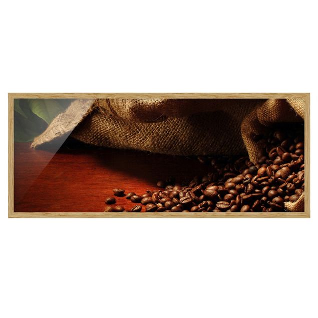 Bild mit Rahmen - Dulcet Coffee - Panorama Querformat