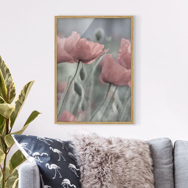 Moderne Bilder mit Rahmen Malerische Mohnblumen