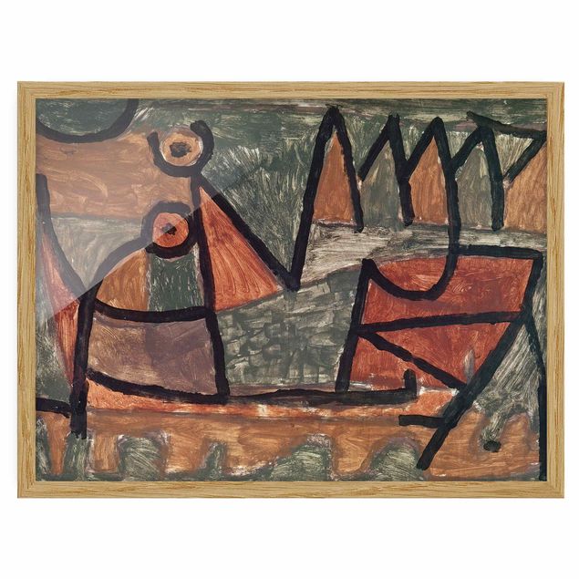 Abstrakte Bilder mit Rahmen Paul Klee - Bootsfahrt