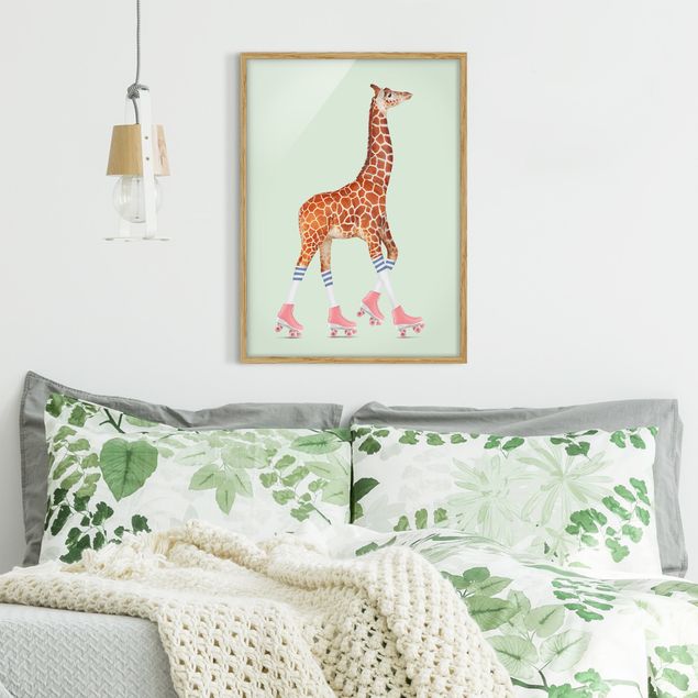 Jonas Loose Prints Giraffe mit Rollschuhen