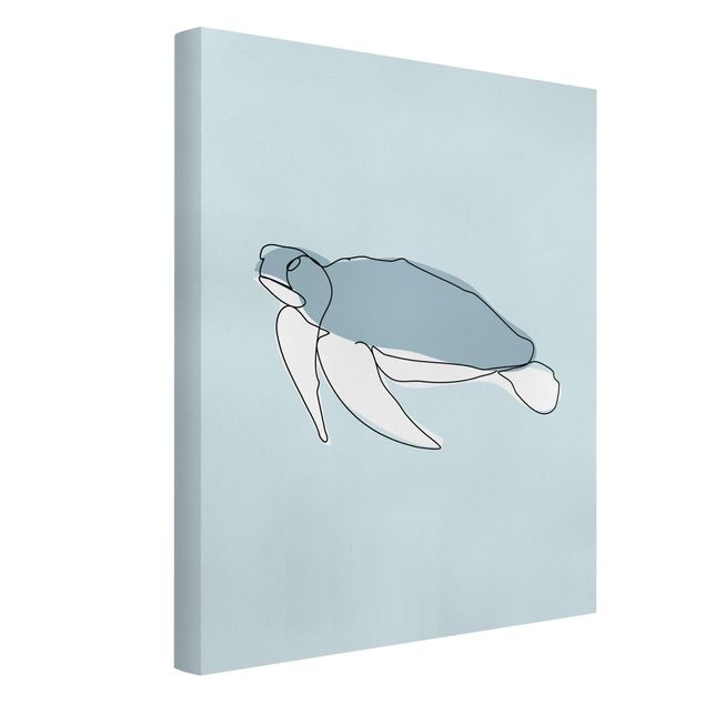 Leinwandbilder kaufen Schildkröte Line Art