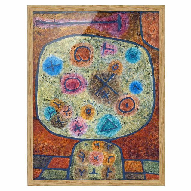Abstrakte Bilder mit Rahmen Paul Klee - Blumen in Stein