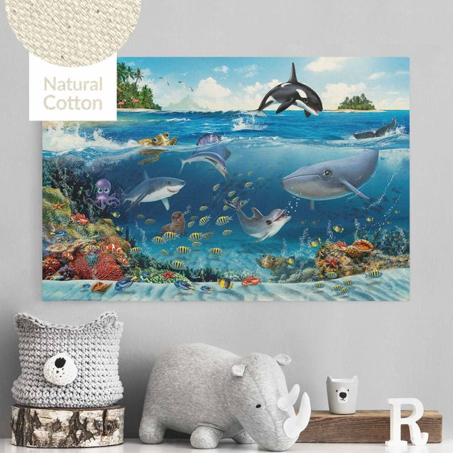 Natur Leinwand Animal Club International - Unterwasserwelt mit Tieren
