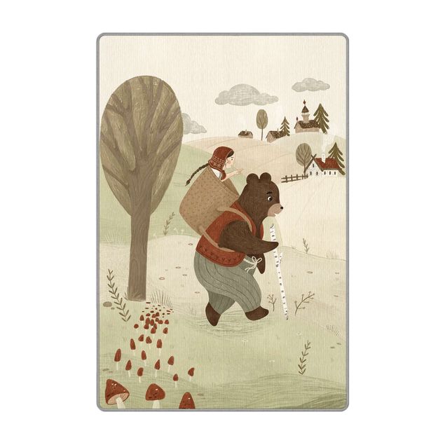 Teppich - Anna Lunak Illustration -Mascha und der Bär