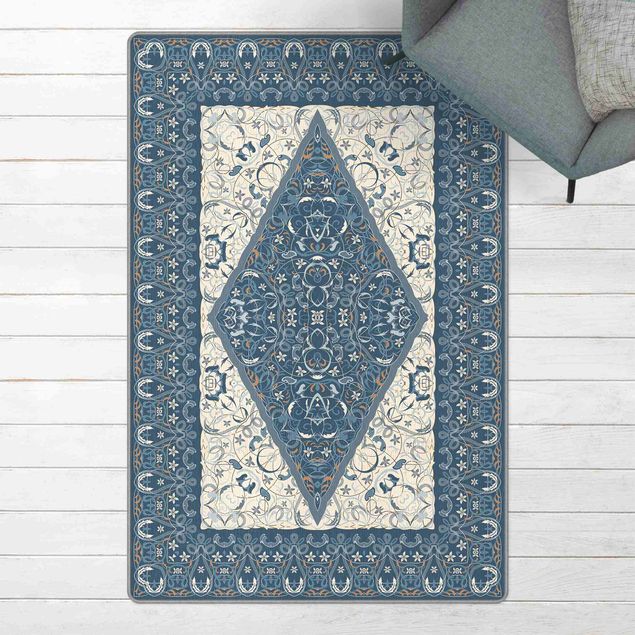 Teppich Orientalisch Arabischer Teppich in blau