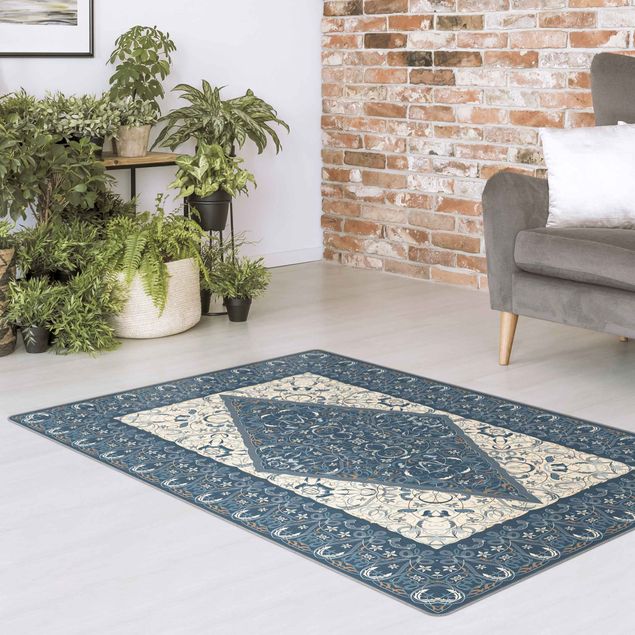 Moderne Teppiche Arabischer Teppich in blau