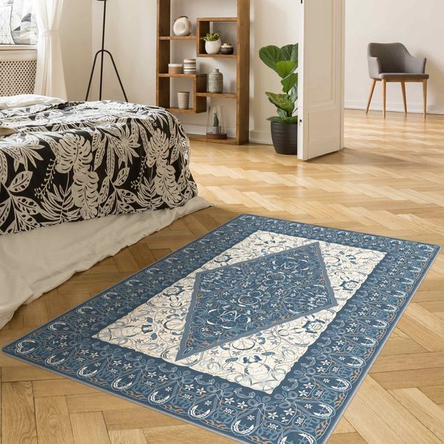 Große Teppiche Arabischer Teppich in blau