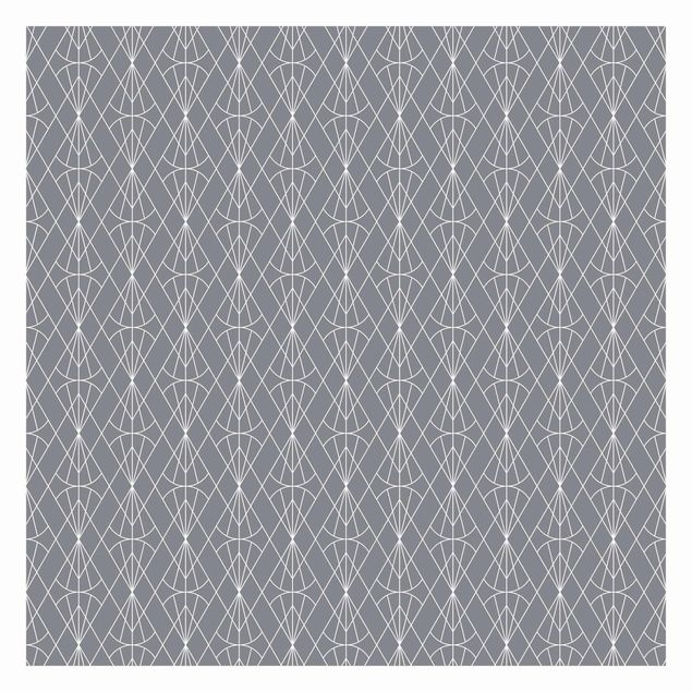 schöne Tapeten Art Deco Diamant Muster vor Grau XXL