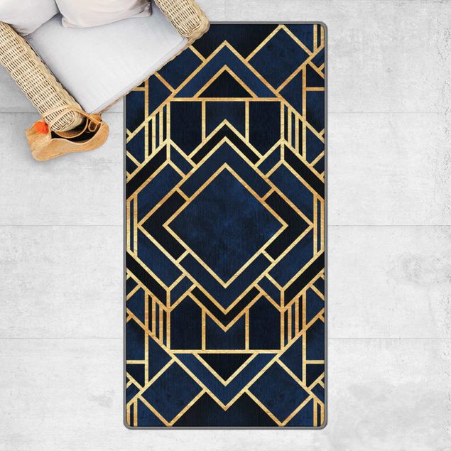 Teppich abstrakt Art Deco Gold