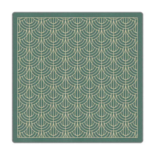 Teppich - Art Deco Vorhang Muster mit Rahmen
