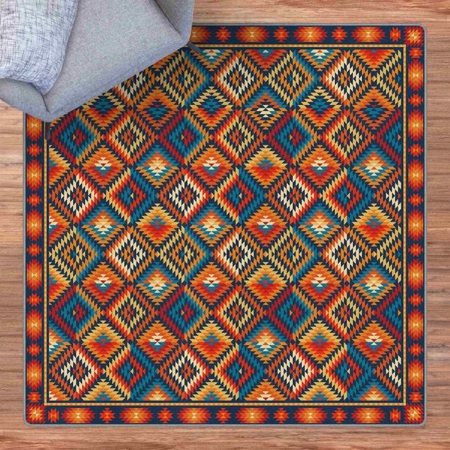 Teppich orange Außergewöhnlicher Kelim Teppich