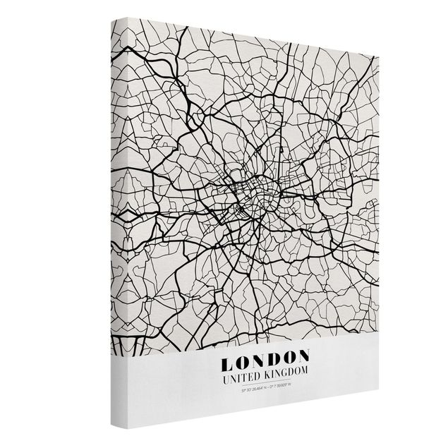 schöne Leinwandbilder Stadtplan London - Klassik