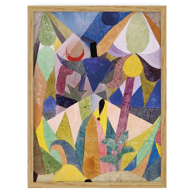 abstrakte Bilder mit Rahmen Paul Klee - Mildtropische Landschaft