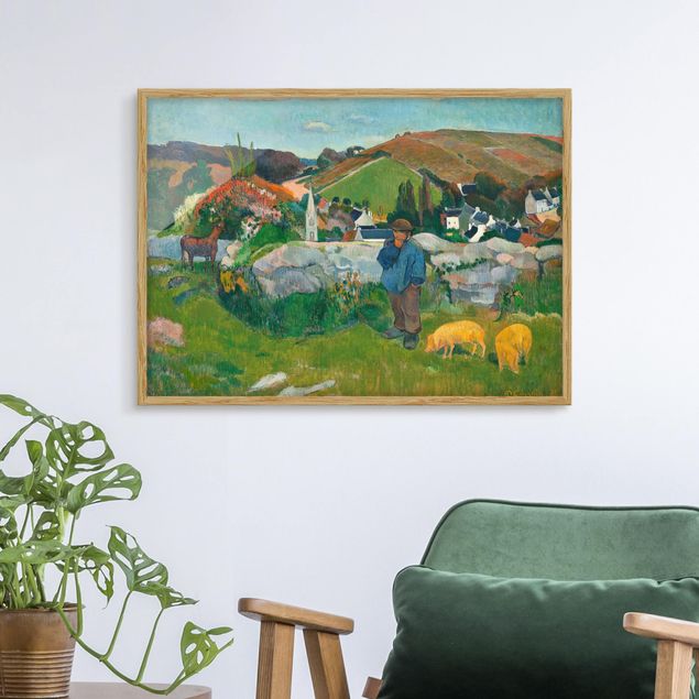 Kunstdrucke mit Rahmen Paul Gauguin - Der Schweinehirt