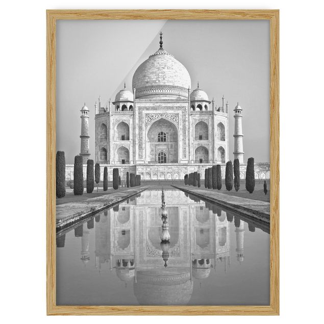 Wandbilder mit Rahmen Taj Mahal mit Garten