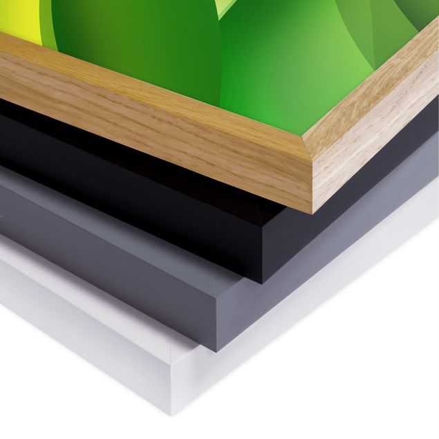 Bild mit Rahmen - Green Composition - Quadrat 1:1