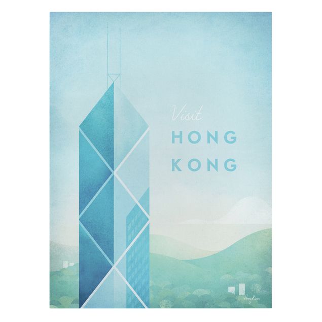 Leinwandbilder Reiseposter - Hong Kong