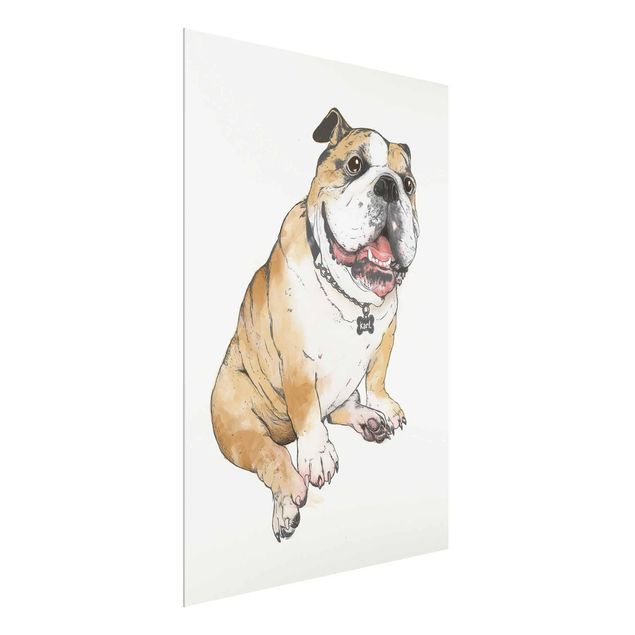 Graves Bilder Illustration Hund Bulldogge Malerei