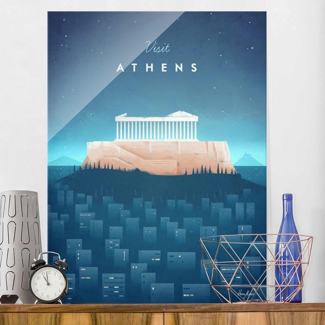 Glasbilder XXL Reiseposter - Athen