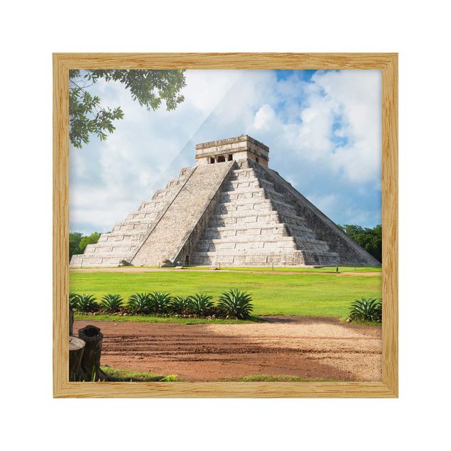 gerahmte Bilder El Castillo Pyramide