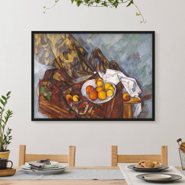 Bild mit Rahmen - Paul Cézanne - Stillleben Früchte - Querformat 3:4