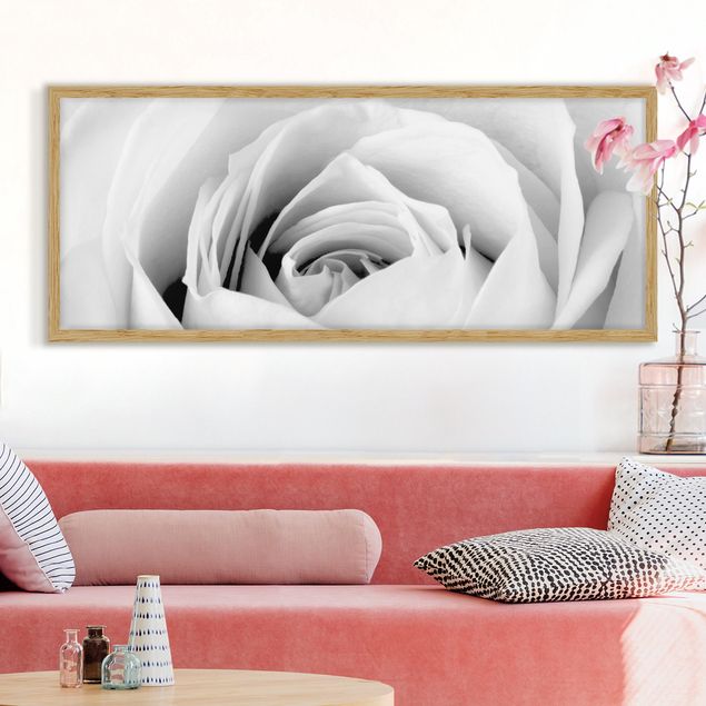 Moderne Bilder mit Rahmen Close Up Rose
