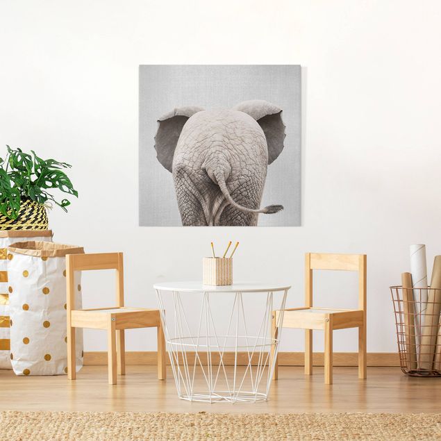 Wandbilder Baby Elefant von hinten