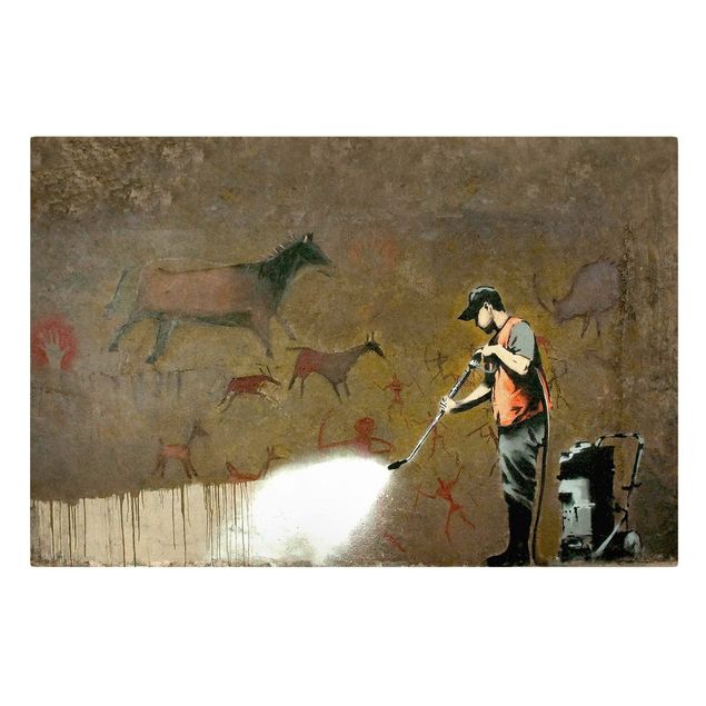 Leinwandbild - Banksy - Street Cleaner - Querformat - 3:2