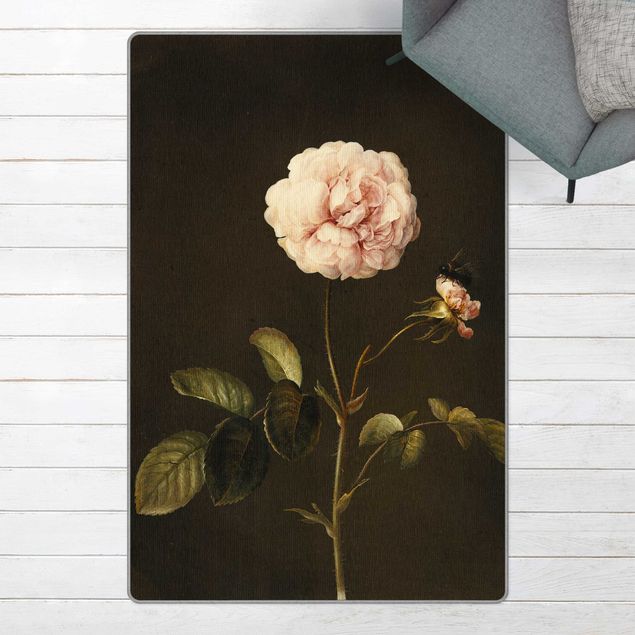 Teppich Blumen Barbara Regina Dietzsch - Essig-Rose mit Hummel