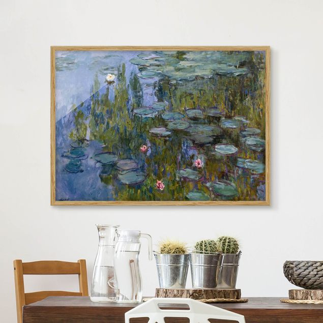 Kunstdrucke mit Rahmen Claude Monet - Seerosen (Nympheas)