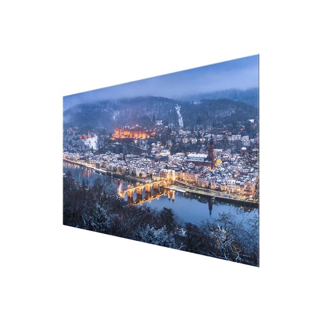 Glasbild - Winterliches Heidelberg - Querformat 3:2