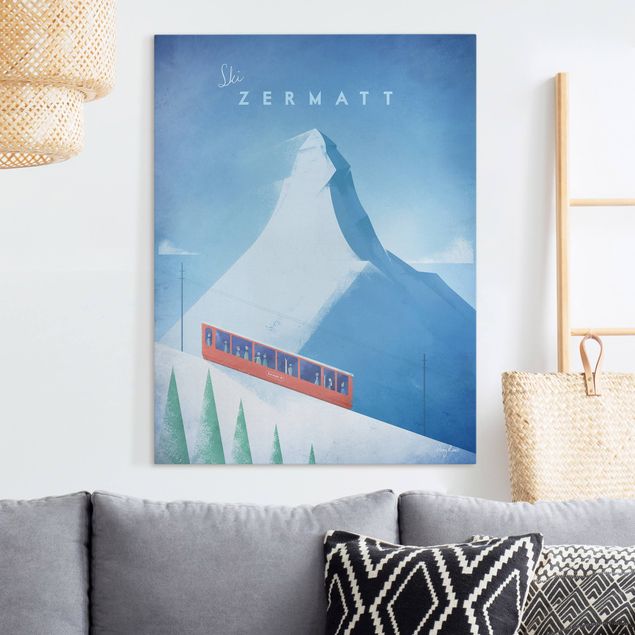 Natur Leinwand Reiseposter - Zermatt