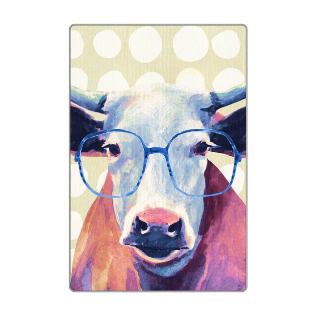 Teppich - Bebrillte Tiere - Kuh