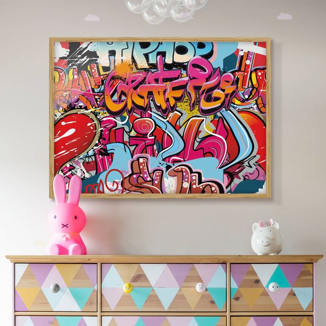 Sprüche Bilder mit Rahmen HipHop Graffiti