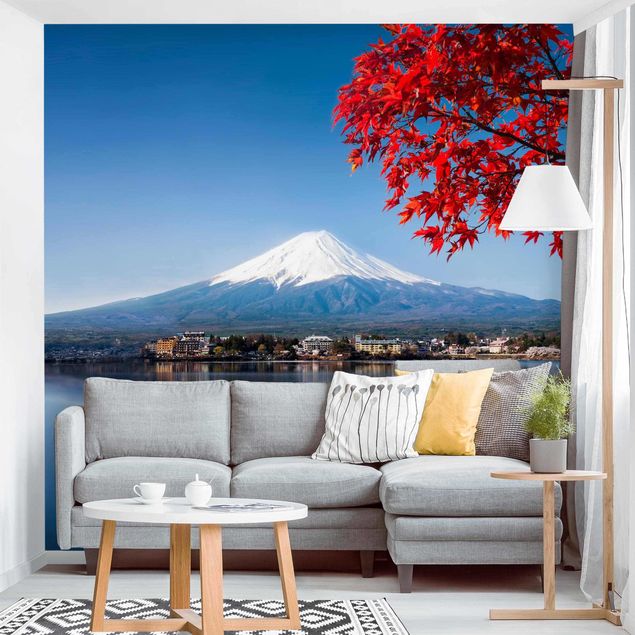 Design Tapeten Berg Fuji im Herbst