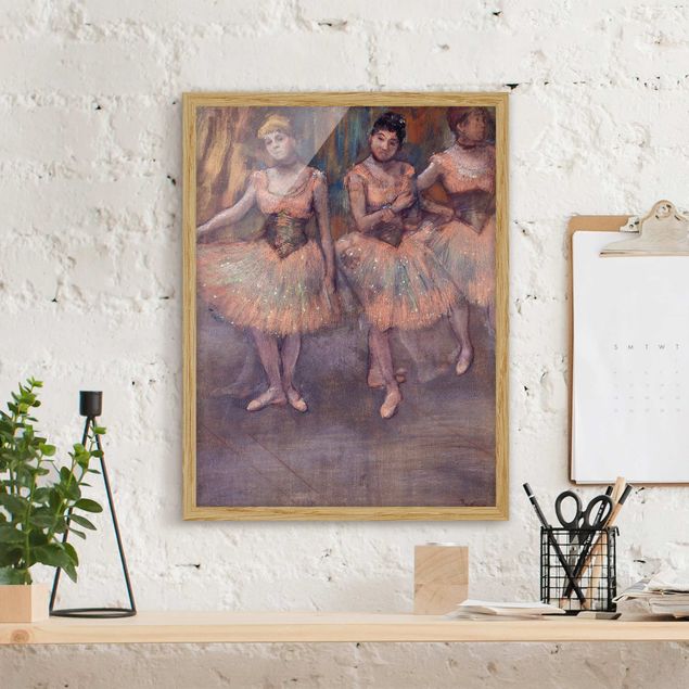 Kunstdrucke mit Rahmen Edgar Degas - Tänzerinnen vor Exercice