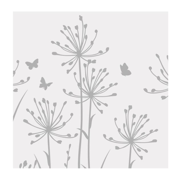 Sichtschutzfolie - Blütenwiese mit Schmetterlingen II