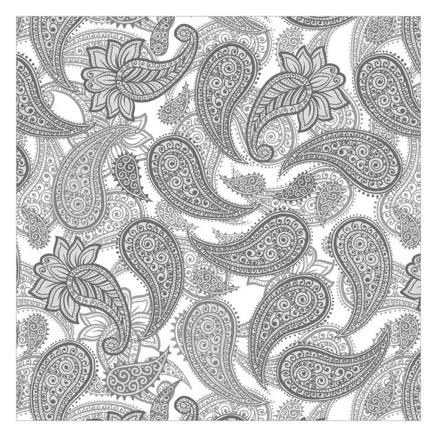 Design Tapeten Boho Mandala Muster in Grau