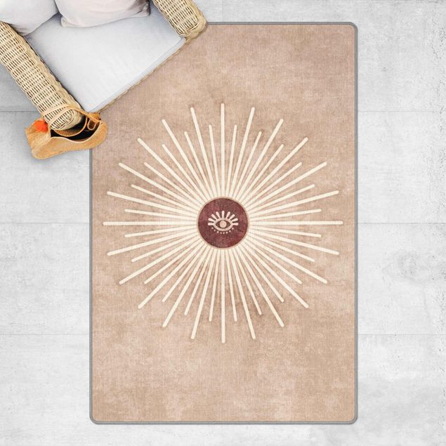 Mandala Teppich Boho Sonne III
