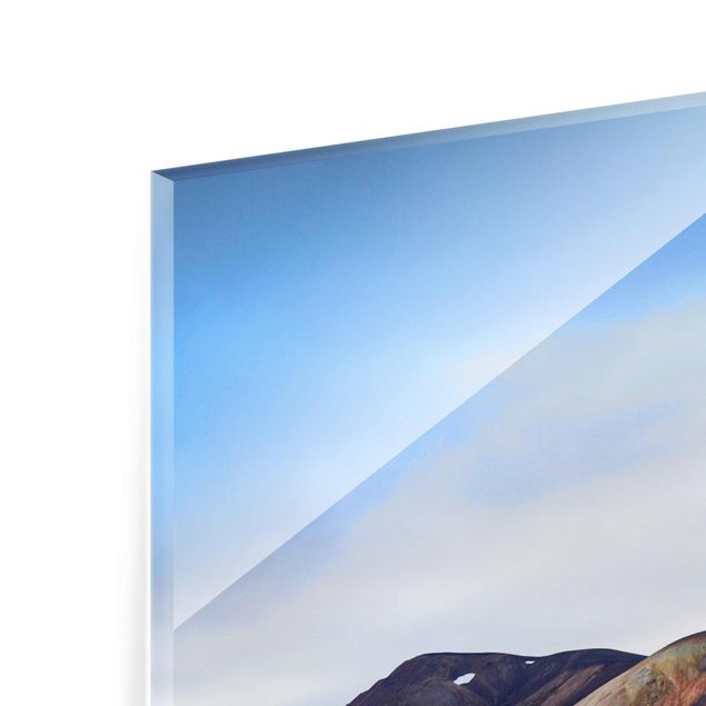 Glasbild - Bunte Berge in Island - Hochformat
