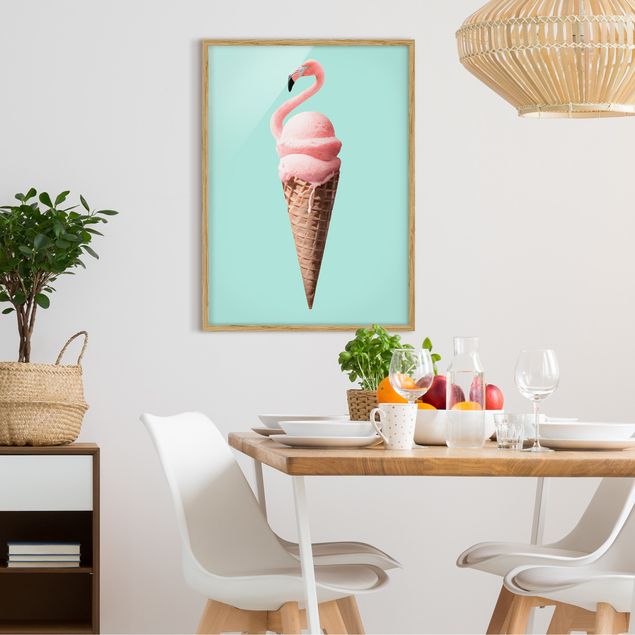 Jonas Loose Bilder Eis mit Flamingo