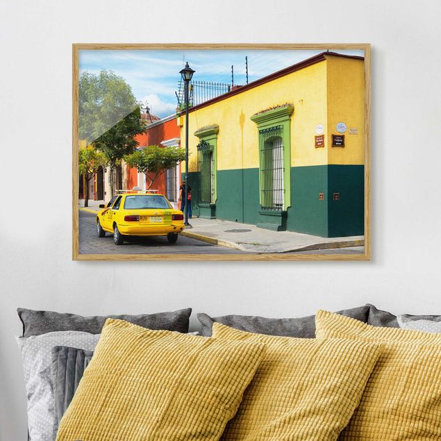 Moderne Bilder mit Rahmen Bunte mexikanische Straße
