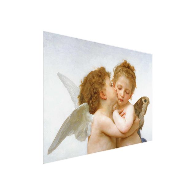 Glasbild - William Adolphe Bouguereau - Der erste Kuss - Querformat 3:4