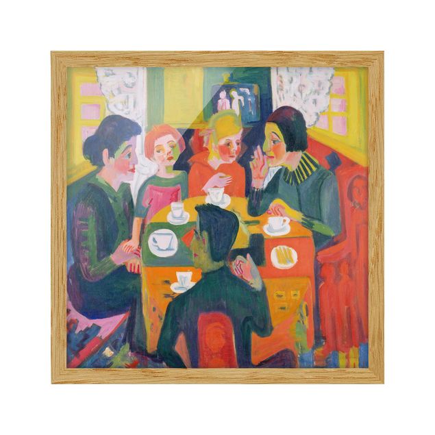 abstrakte Bilder mit Rahmen Ernst Ludwig Kirchner - Kaffeetisch