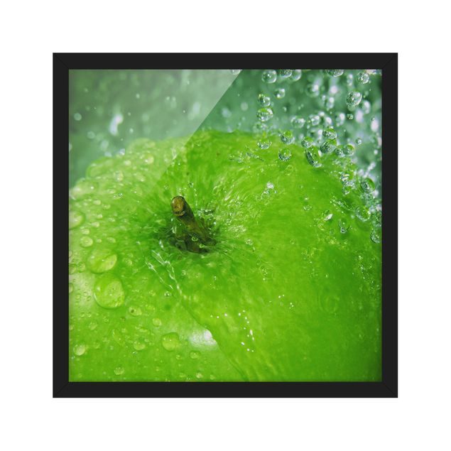 Bild mit Rahmen - Green Apple - Quadrat 1:1