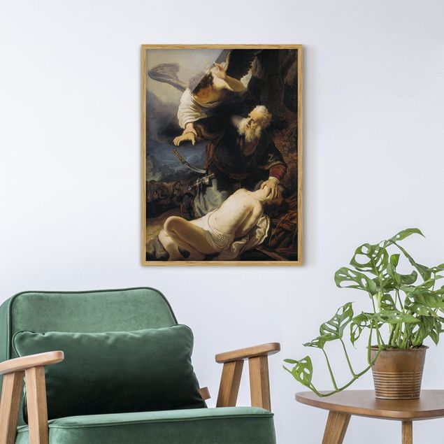 Rokoko Gemälde Rembrandt van Rijn - Die Opferung Isaaks
