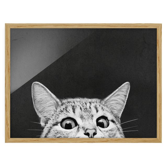 Laura Graves Art Illustration Katze Schwarz Weiß Zeichnung