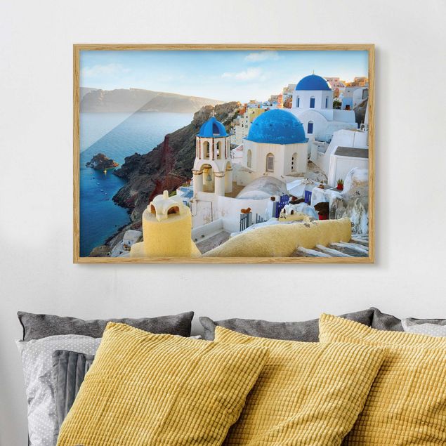 Moderne Bilder mit Rahmen Santorini