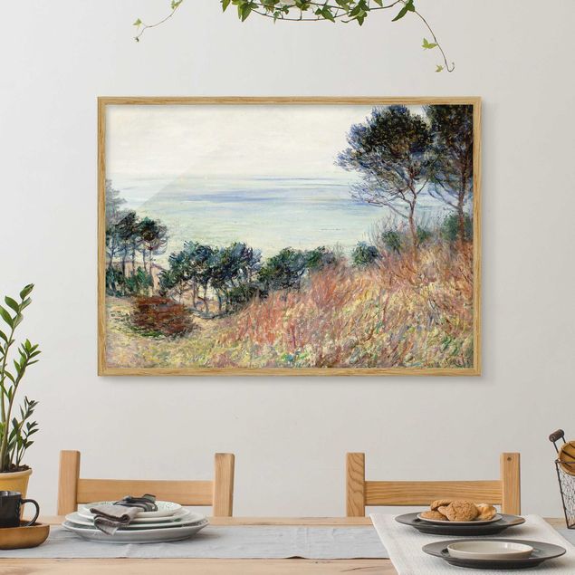 Gerahmte Kunstdrucke Claude Monet - Küste Varengeville